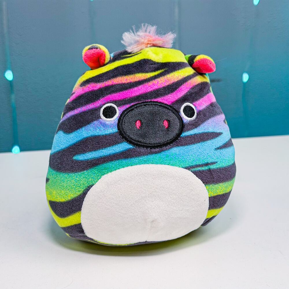 Squishmallows Safiyah Rainbow Zebra 5" Colorful Plush Stuffed Animal